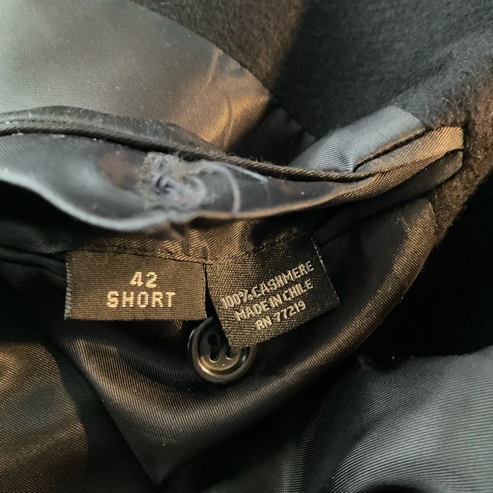 Pavone Men's Black 2 Button 100% Pure Cashmere Blazer Size 42 Short